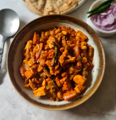 Kadhai Vegetables with Paneer & Makhana