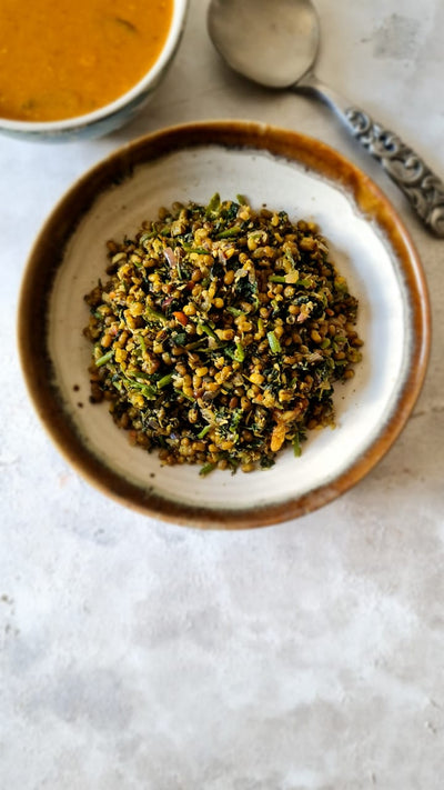 Stir Fry Green Dal with Greens 