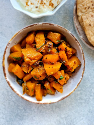 Chat Pata Pumpkin Sabzi