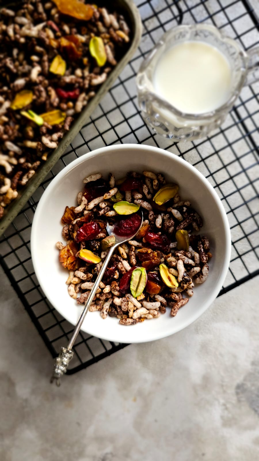 Cranberry Pista Muesli - Home made Low Calorie - Simrun Chopra