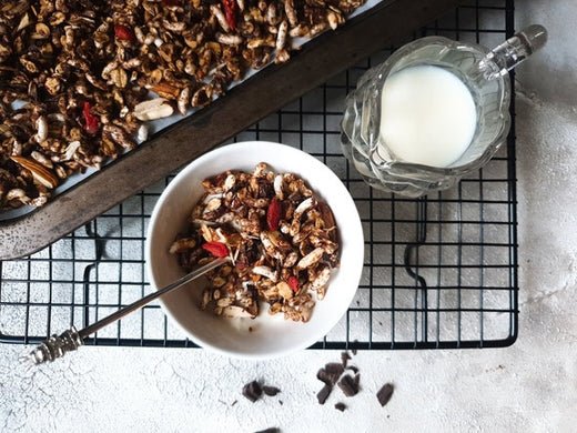 Low Calorie Chocolate Granola - Simrun Chopra