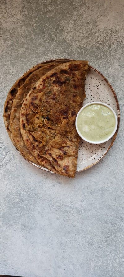 Masala Aloo and Onion Paratha