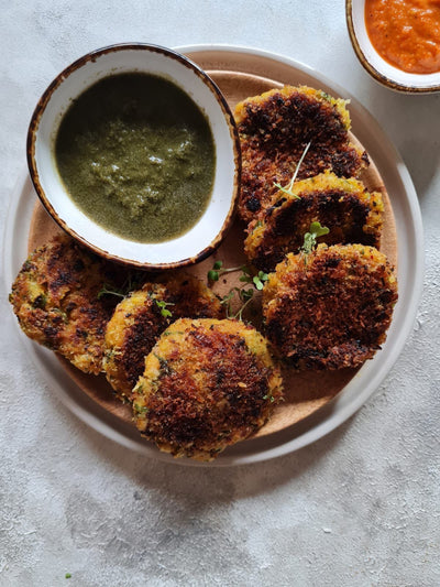 Paneer (cottage cheese)& Vegetable Cutlets