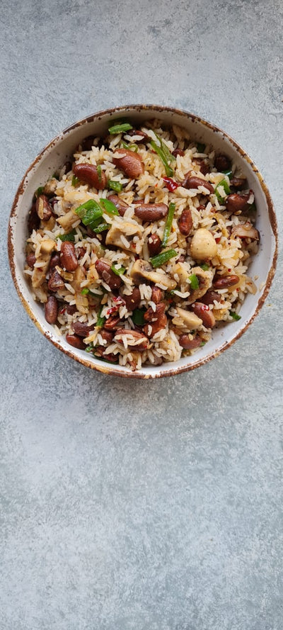 Red Bean Mushroom Mexican Rice