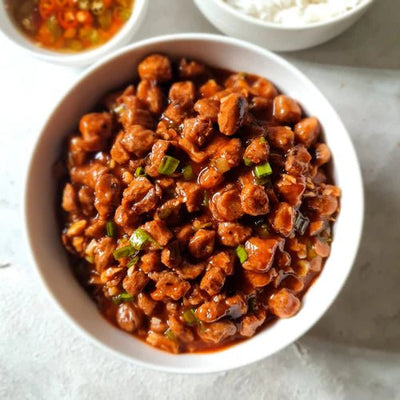 Soya Nuggets in Garlic Sauce